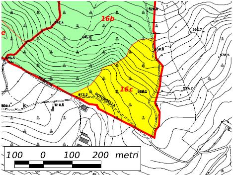 UNITA' DI COMPARTIMENTAZIONE CLASSE COLTURALE: TIPO: QUERCETI CON CERRO PREVALENTE Località Colle della Palombara 16c boschi sottoposti a gestione attiva Superfici Assestamentale totale 5,6600