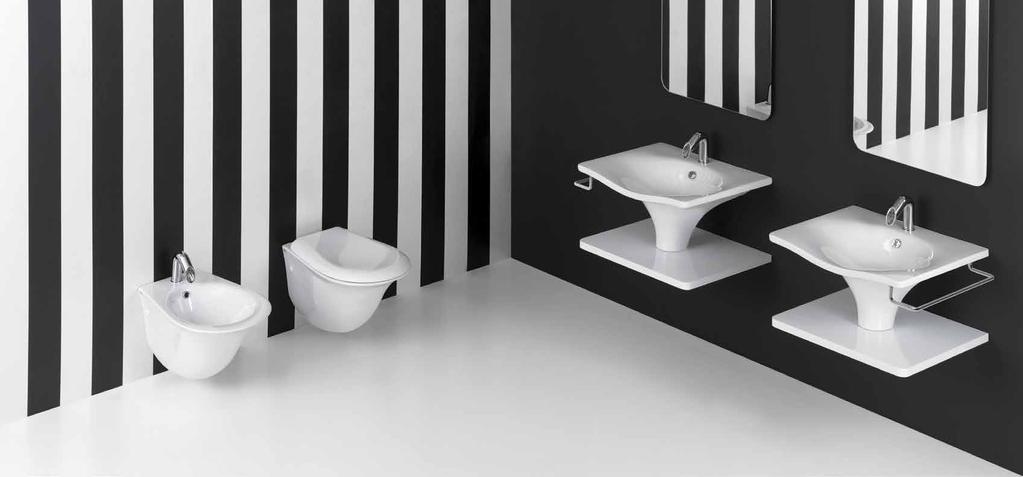 8 9 Vaso sospeso / Wall hung wc - Art. VLS Bidet sospeso / Wall hung bidet - Art. BLS Lavabo 60 / Washbasin 60 - Art.