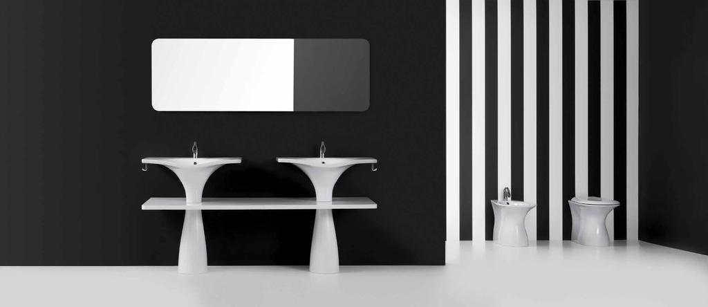 Lavabo 75 / Washbasin 75 - Art. LL75 Colonna / Pedestal - Art. CL Mensola bianca / White shelf - Art.