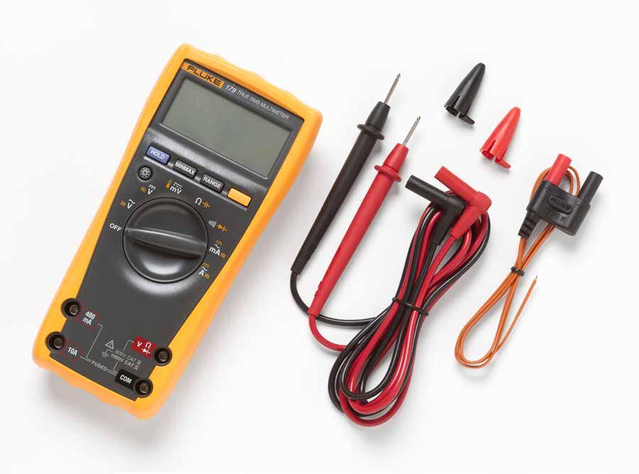 Informazioni per gli ordini Multimetro digitale TRMS Fluke 179 Multimetro digitale TRMS Fluke 177 Multimetro digitale TRMS Fluke 175 Accessori in dotazione Batteria da 9 V installata Puntali TL75