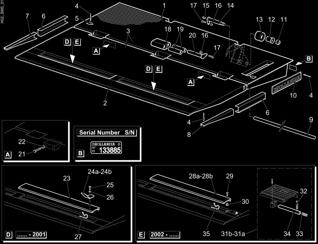 Piattaforma ripieg. STEEL/ALU DH-SM PIATTAFORMA RIPIEG. STEEL/ALU DH-SM SV-A-10B 1 Parte fissa acciaio...mm XPKS S/N 2 Punta piattaf. allu...mm XPP S/N 3 Piattaforma ripieg. STE-ALU.