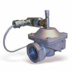 PRODOTTI PER GAS / GAS PRODUCTS ELETTROVALVOLE A RIARMO MANUALE / MANUALLY RESETTING VALVE MSV/6BEEXD Normalmente aperte. Corpo in alluminio. Pressione massima di esercizio 6 bar.