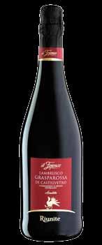 EMILIA ROMAGNA Lambrusco Reggiano Amabile D.O.C. 2200009 / 750 ml X 6 ROSSO - 8,5 % VOL. Lambrusco Grasparossa D.O.C. 2200013 / 750 ml X 6 ROSSO - 8 % VOL.