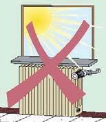 VALVOLA APERTA FUNZIONAMENTO E consigliabile installare i comandi termostatici ICMA in posizione orizzontale, qualunque altra posizione