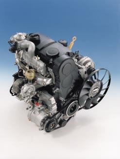 Introduzione Il motore TDI di 1,9l con sistema iniettore-pompa...... è stato sviluppato partendo dal motore TDI di 1,9l/ 81kW senza albero intermedio.