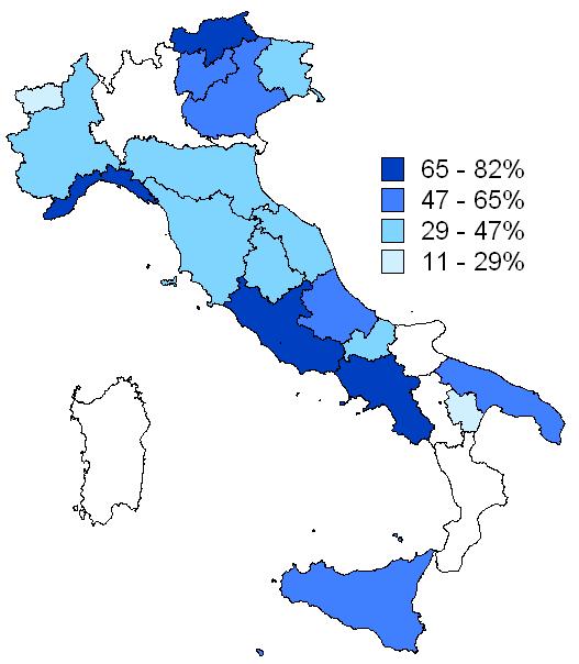 Interventi di promozione ed effettuazione del Pap-test negli ultimi 3 anni Emilia-Romagna - PASSI 7 (n=1.