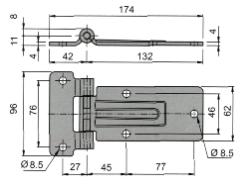 inox piatta NMR002 Cerniera  piatta