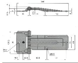 inox 180 235mm c/nervat.