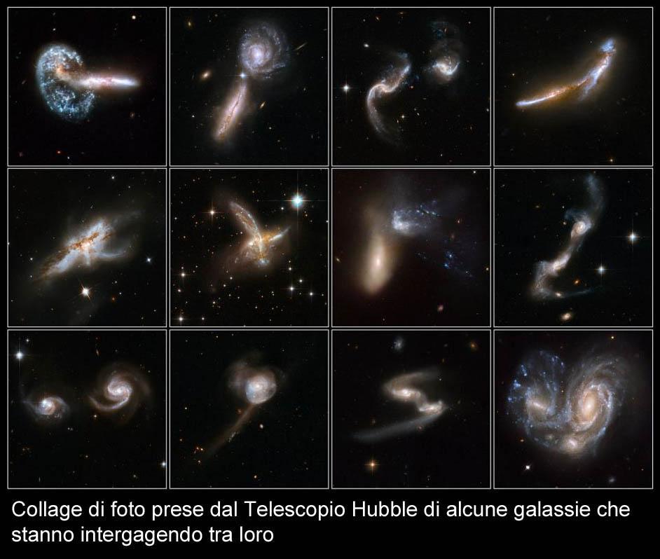 GALASSIE INTERAGENTI Le Galassie interagenti sono due o più galassie influenzate dalla reciproca forza di gravità Un esempio di interazione minore è quello