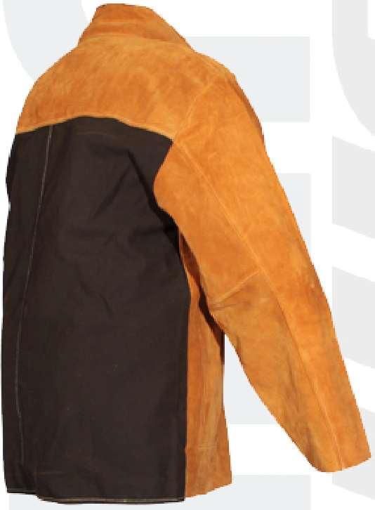 Abbigliamento per saldatori JK269 EN ISO 6 Mantello di saldatura RHINOweld di pelle leggera ed ignifuga, progettato per massimo comfort e sicurezza.