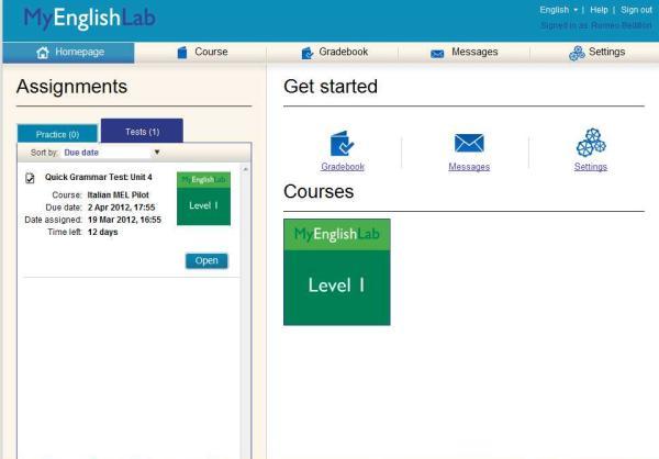 Per Accedere ai TEST assegnati Clicca su TESTS per visualizzare i test assegnati dal tuo Docente e