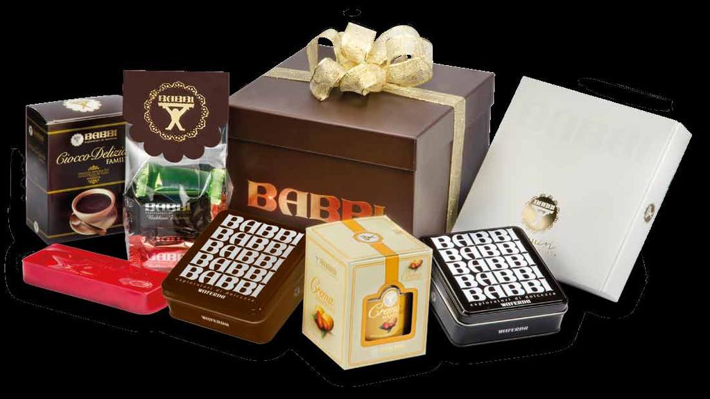 Viennesi, Waferini, CioccoDelizia, Babbini, Cremini e una golosa Crema Spalmabile: tutta la dolcezza di Babbi in un elegante confezione regalo, per