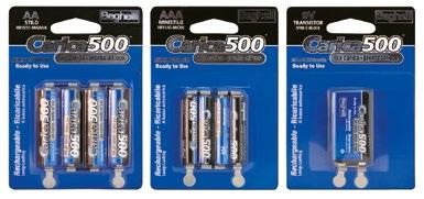 sing/minimo/mult 8850 Carica batterie - 1/12/12 8851 BLISTER 4 batterie ricaricabili NiMH 1500 mah - 1,2 V AA 1/10/100 8852 BLISTER 4 batterie ricaricabili NiMH 800 mah - 1,2 V AAA 1/10/60