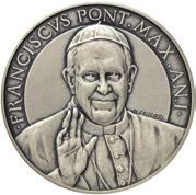 dal 2013 - MEDAGLIA AR - Anno I - ERRORE NELLA LEGENDA - D/Busto frontale del Pontefice benedicente FRAN- CISCVS PONT MAX AN.