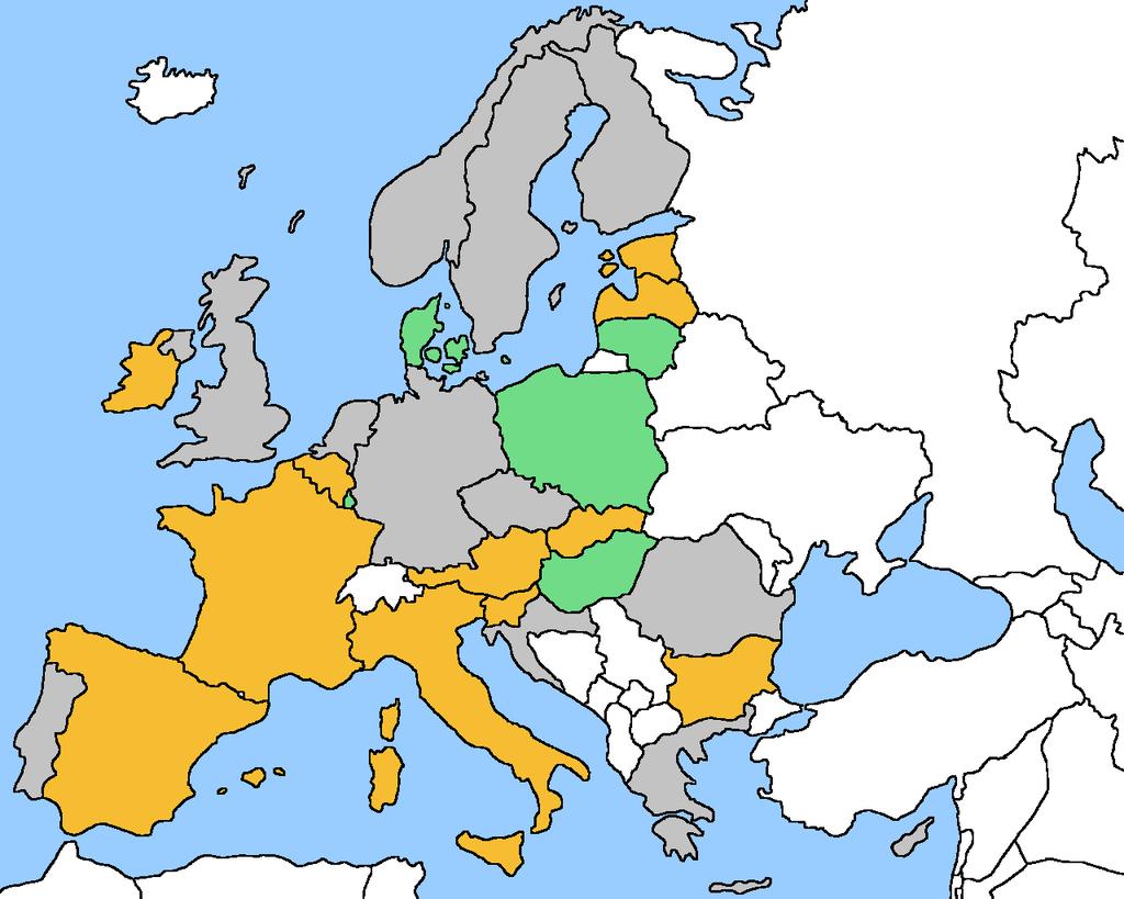 Drivers del progetto: implementare la direttiva europea sull Efficienza Energetica (2012/27/EU) 16 paesi hanno implementato Energy Efficiency Obligation Schemes (EEOS) rivolte all industria, di cui