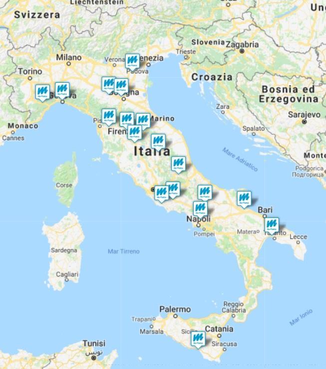 Comparto carri bombolai FEDERMETANO o Composto da 12 associati con 18 punti di carico distribuiti su tutto il territorio