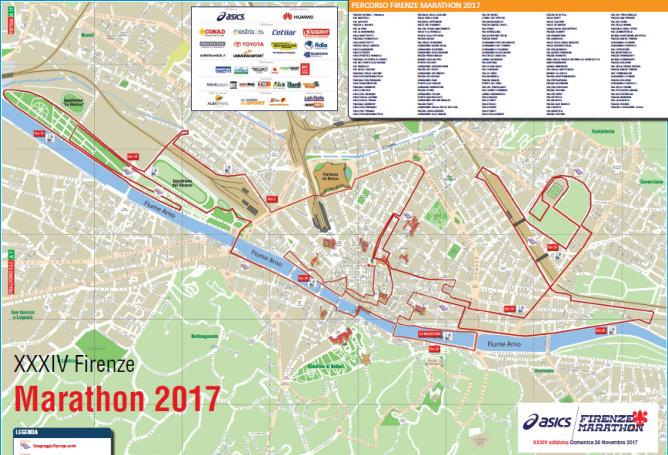 Firenze Marathon - 26 novembre 2017 L effetto della maratona è evidente analizzando le aree di censimento attraversate dal percorso, tra cui si evidenziano la 11 (Centro Storico), la 14 (Santo