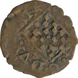 463. Mezzo denaro, 1637-1660 ca. Rame g 0,74 mm 16,35 inv.