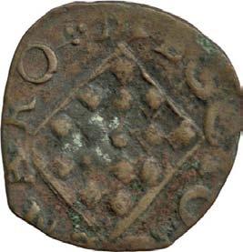 466. Mezzo denaro, 1637-1660 ca. Rame g 0,91 mm 15,70 inv.