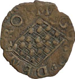 468. Mezzo denaro, 1637-1660 ca. Rame g 0,76 mm 16,25 inv.