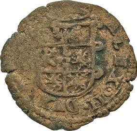 375. Quattrino, 1637-1691 Rame g 2,17 mm 20,82 inv. SS-Col 594611 D/ ALEX II DVX [.