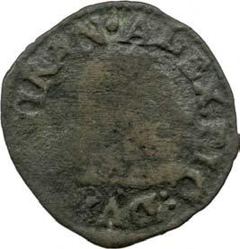 425. Muraiola, 1637-1660 ca. Rame g 0,93 mm 17,46 inv.