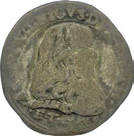 437. Cavallotto, 1669 Mistura g 2,29 mm 23,55 inv. SS-Col 594578 D/ (dal basso a s.) ALEXAD PICVS DVX MIR II Busto drappeggiato e corazzato di Alessandro II Pico a d.