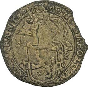 360. Tallero del leone, 1638 Mistura g 20,56 mm 41,20 inv. SS-Col 594955 D/ MO NO DA BOLOGN - INI QVARANTA : Mezza figura di uomo elmato e corazzato a s. con la testa volta a d.