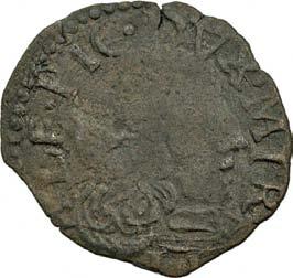 446. Mezzo denaro, 1637-1660 ca. Rame g 0,92 mm 16,70 inv.