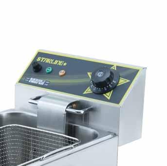 linea economica FS STAR LINE / economy line FS STAR LINE Friggitrice elettrica Fornita di coperchio e cestello Telaio, vasca e cestello in acciaio inox Electrict deep fryer Cover and basket included