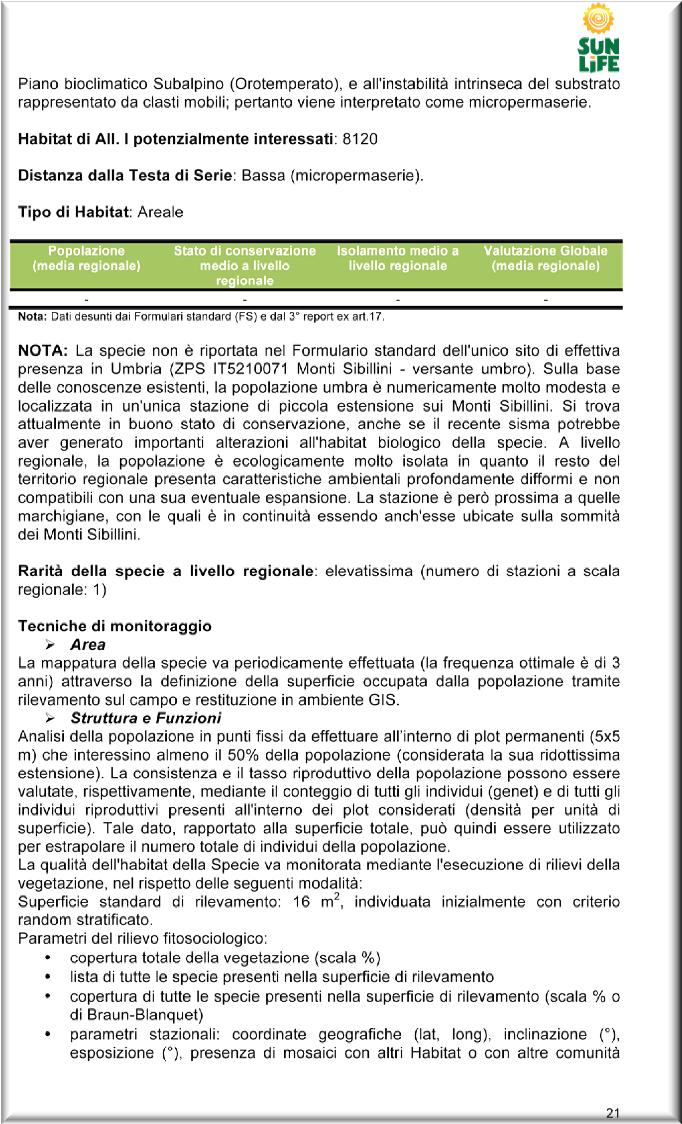 donor areas, Manuale diagnostico online, Database dei rilievi, Note analitico-diagnostiche per