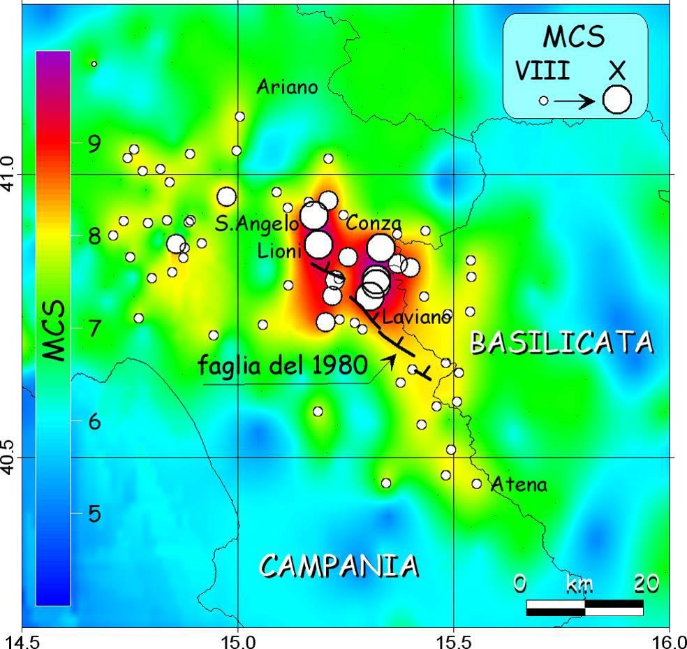 CAMPANIA: Terremoto del 23 novembre 1980, ore 19.37 - Ms = 6.