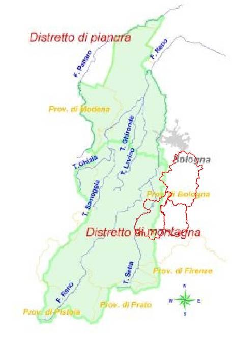 Km 2, pari alla totalità del territorio) e buona parte di Pianoro (circa 102 Km 2 ), fanno parte del sottobacino dell Idice.