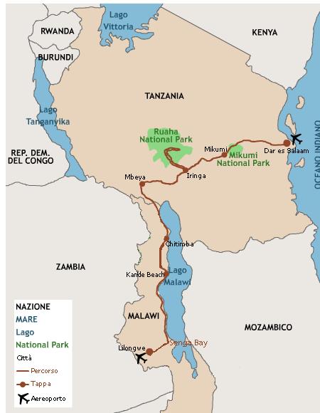 L incontro con le popolazioni locali, specialmente in Malawi, rimarrà nel cuore per la loro grande semplicità nella gioia di vivere. Durata: 15 giorni. Quello che vedremo: savane, laghi, foreste.