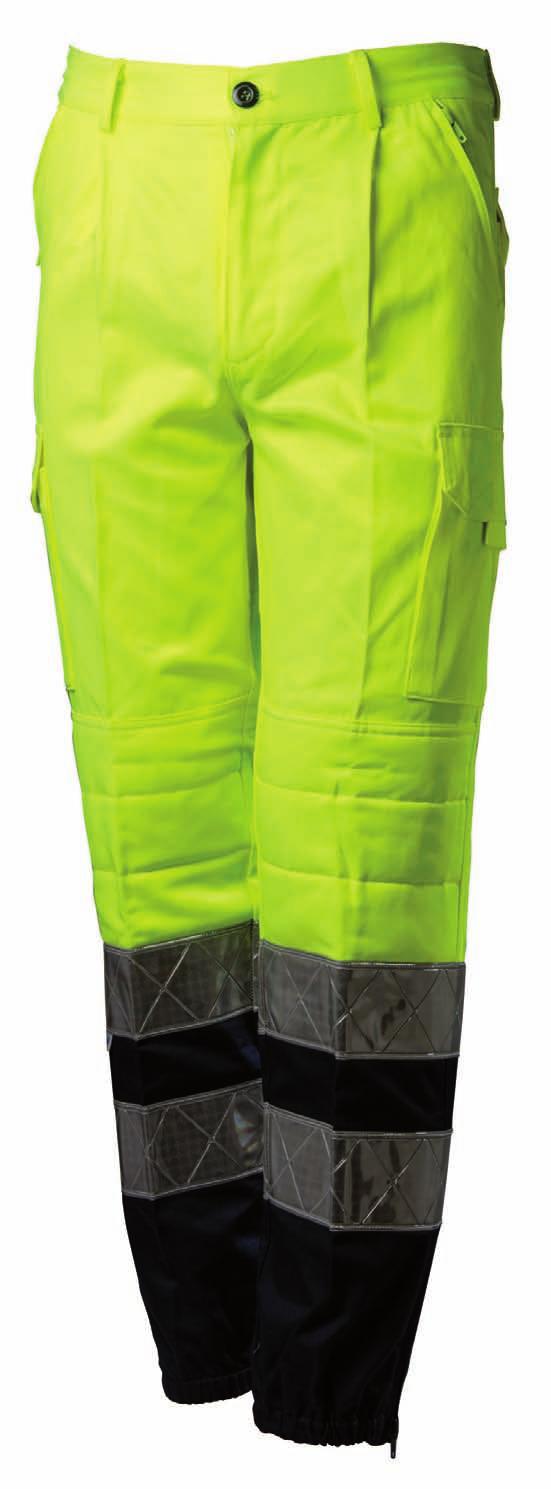 Art.PRO 85 Pantalone PROTEZIONE CIVILE 60 % cotone 40 % poliestere Elastico in vita lato posteriore Chiusura con zip e patta 2 tasche con apertura laterale sui fianchi con chiusura zip 2 tasche