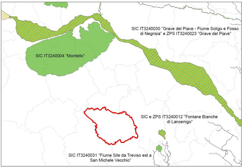 Ponzano Comune di Ponzano e i Siti Rete Natura 2000 presenti (fonte:shape Regione Veneto) 4.