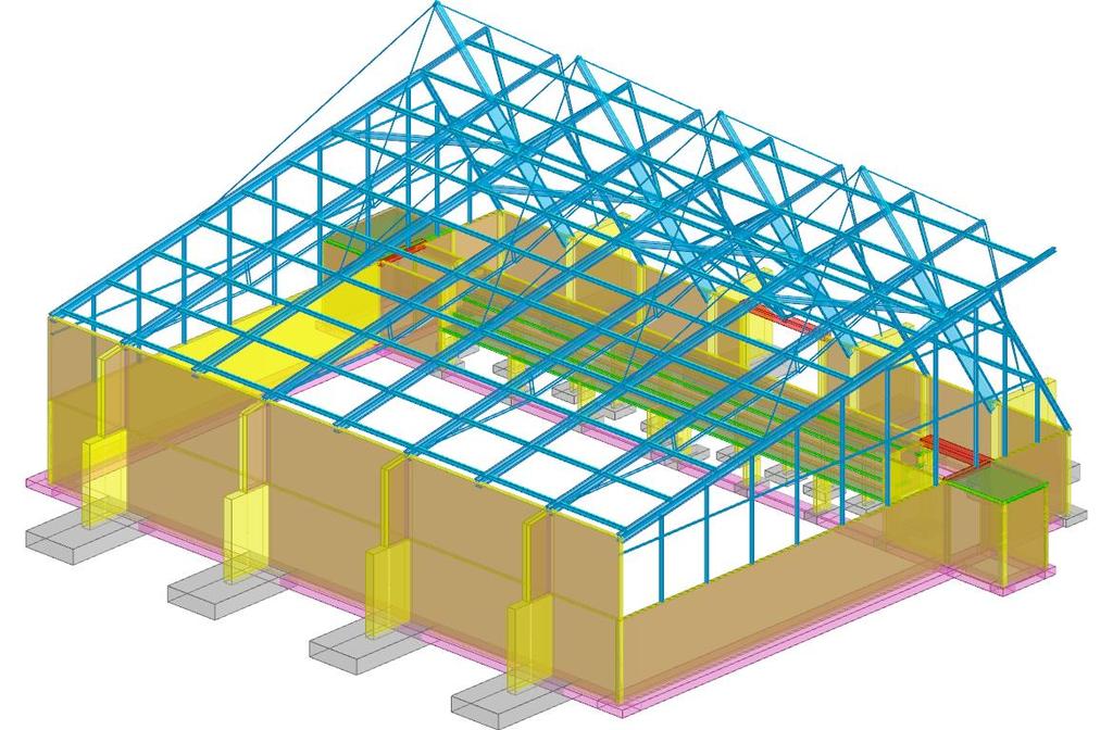 Figura 6 vista del modello FEM (caratteristiche geometriche)