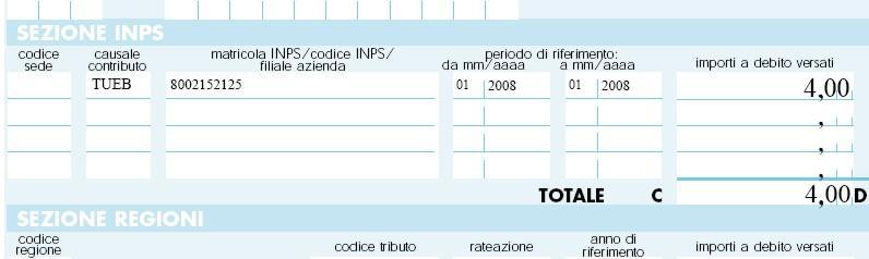 al pagamento dei contributi previdenziali e assistenziali obbligatori, i dati necessari al versamento dei contributi associativi come di seguito specificato: - nel campo codice sede,