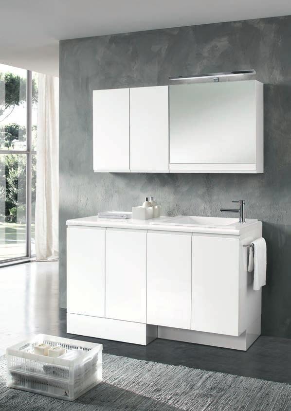 arredo lavanderia / laundry furnishing collection Compact _IL TOP BIANCO È ANTIGRAFFIO E ARROTONDATO SUL