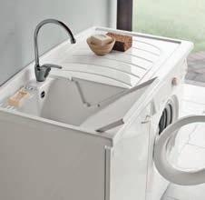 It makes it possible to create a laundry area in any room, without giving up any