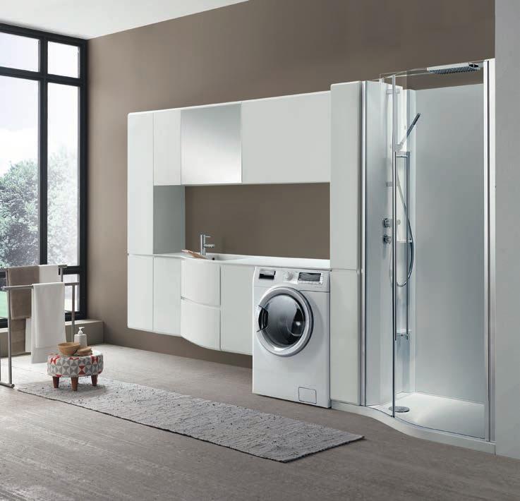 sistema arredo lavanderia / laundry furnishing collection Flexia _I MODULI SI INTEGRANO PERFETTAMENTE IN QUALUNQUE SPAZIO, GRAZIE ALL ELEVATO LIVELLO DI COMPONIBILITÀ