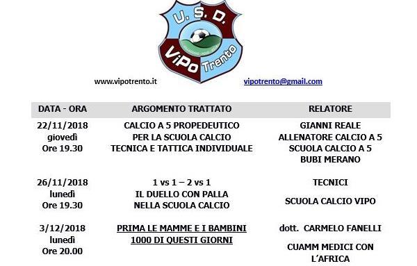 1197/40 4.10 INCONTRI INFORMATIVI FORMATIVI SCUOLA CALCIO ELITE VIPO TRENTO 4.