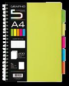 assortiti A4 5 20 Notebook separatori - 1 Rigo 200 pagine da 80 gr 4 fori con microperforazione 5 divisori in PPL colorati