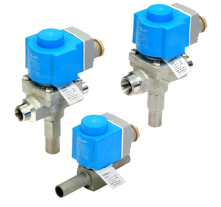 Scheda tecnica Valvole solenoidi in acciaio -20 ed EVRST 10-20 Le EVRS ed EVRST sono valvole in acciaio. La è ad azione diretta. Le EVRS 10, 15 e 20 sono servocomandate.