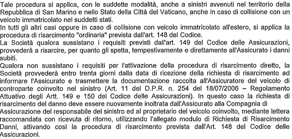 Art. 18 Procedura ordinaria di risarcimento (Art.