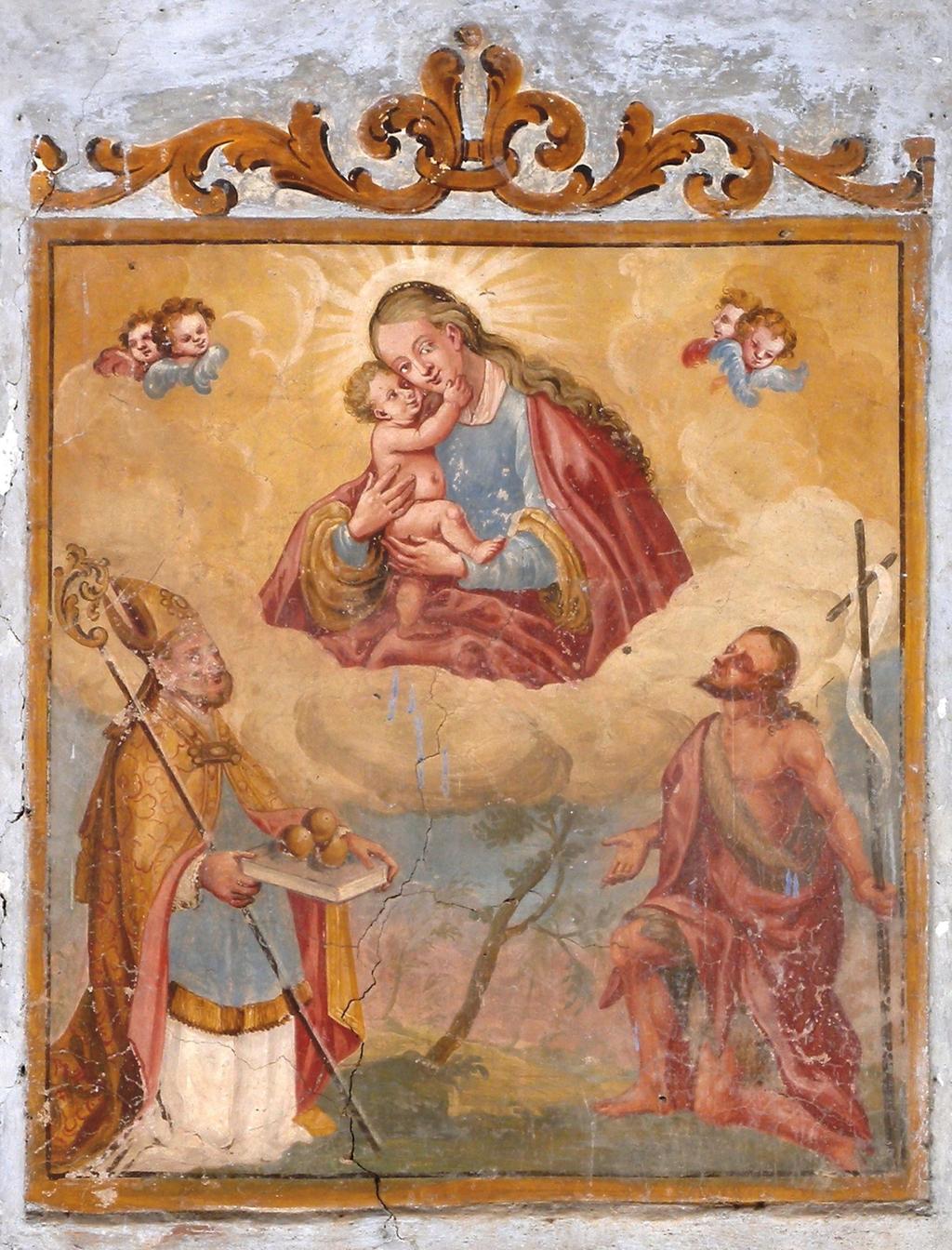 Affresco votivo raffigurante San Nicolò e San Giovanni