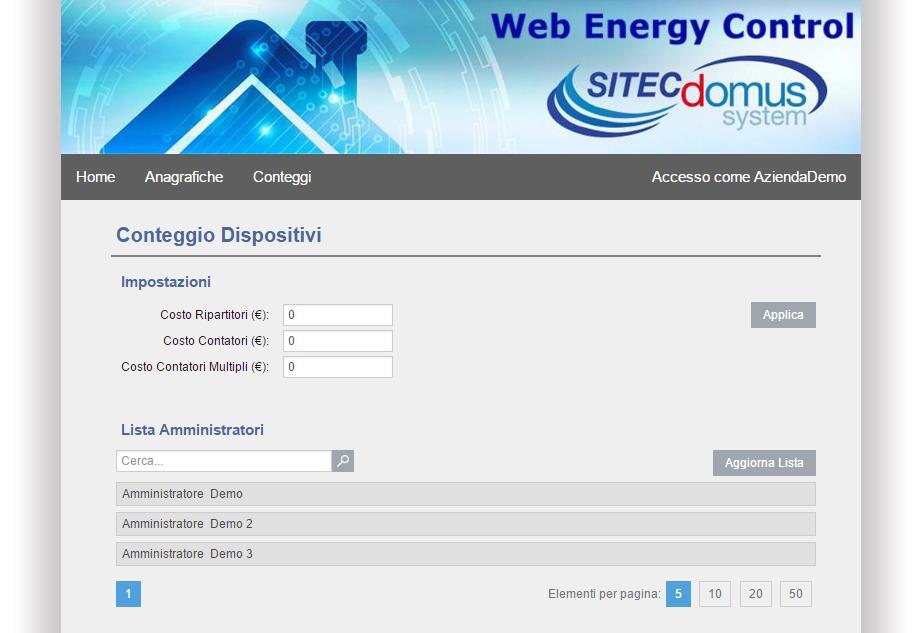 7.0 CONTEGGIO DISPOSITIVI Nota. Questa funzione è disponibile solo agli account di tipo Gestore.