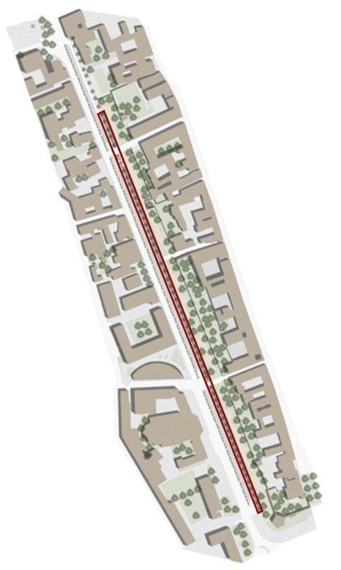 Il Progetto: I nuovi parcheggi Figura 3: Planimetria generale dell area di progetto con evidenziata l area dei parcheggi Anche in questo caso, schematicamente l intervento inerente l area parcheggio