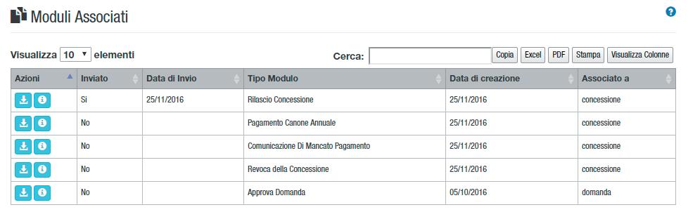 numero di Protocollo assegnato, al numero di Concessione