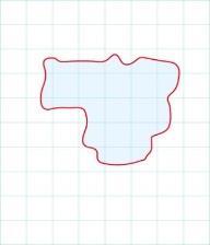 a) 55 b) 125 c) 135 d) 110 Esercizio n^ 14 Nella figura che vedi ogni quadretto ha il lato di 1 cm. Quanto misura all incirca l area racchiusa dalla linea curva?